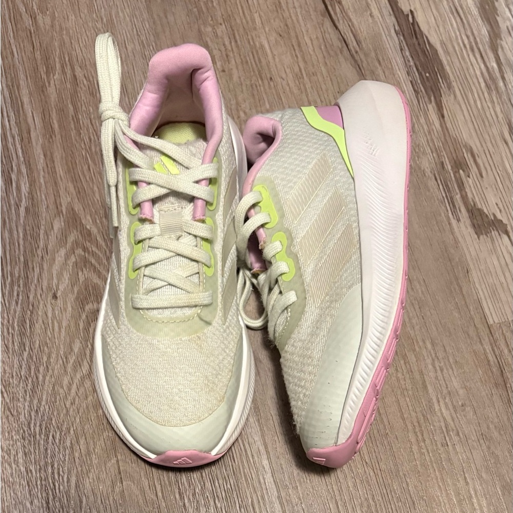 adidas Kids Sneakers in Cream, Pink & Lime